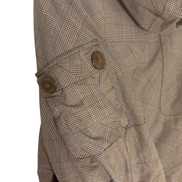 Burton The White Collection Snow Jacket Coat Plaid Brown L bv - Picture 6 of 12